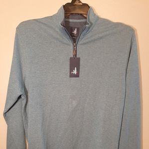 Johnnie-O Jade Blue Mens 1/4 Zip Sully Jacket Size